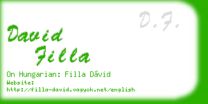 david filla business card